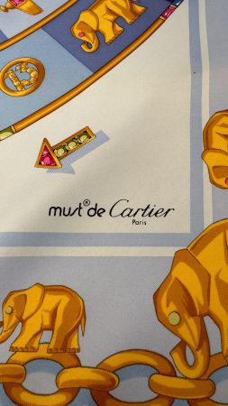 Cartier Paris Seidentuch Foulard Schal wunderschöne Farben