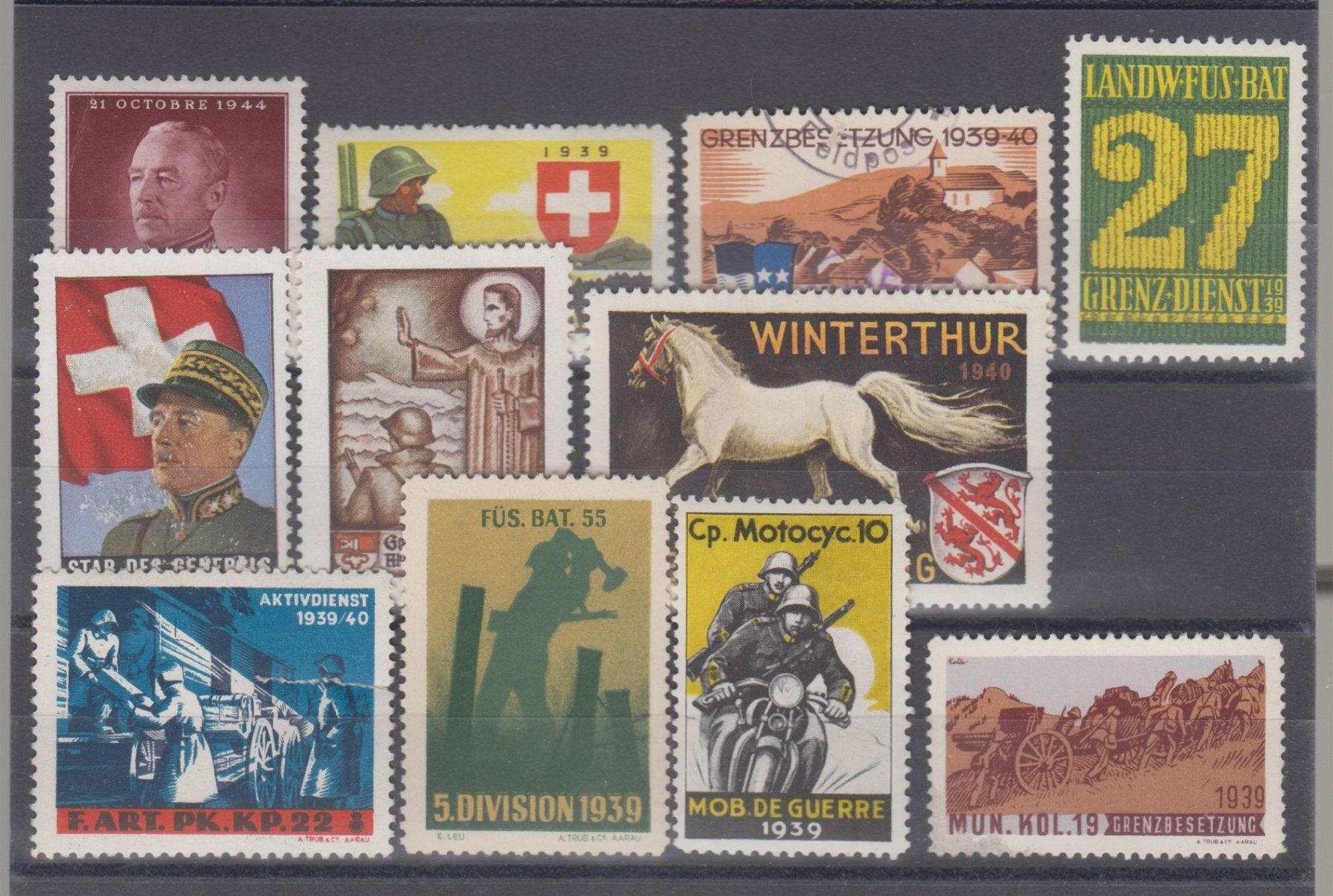Tutti i francobolli: Lot de timbres militaires – Usato da Boécourt venduto da Denteles66