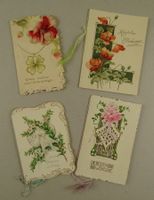 LOT 4 GLÜCKWUNSCHKARTEN UM 1900