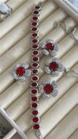 Parure de bijoux élégante avec rubis - Nouveau look!