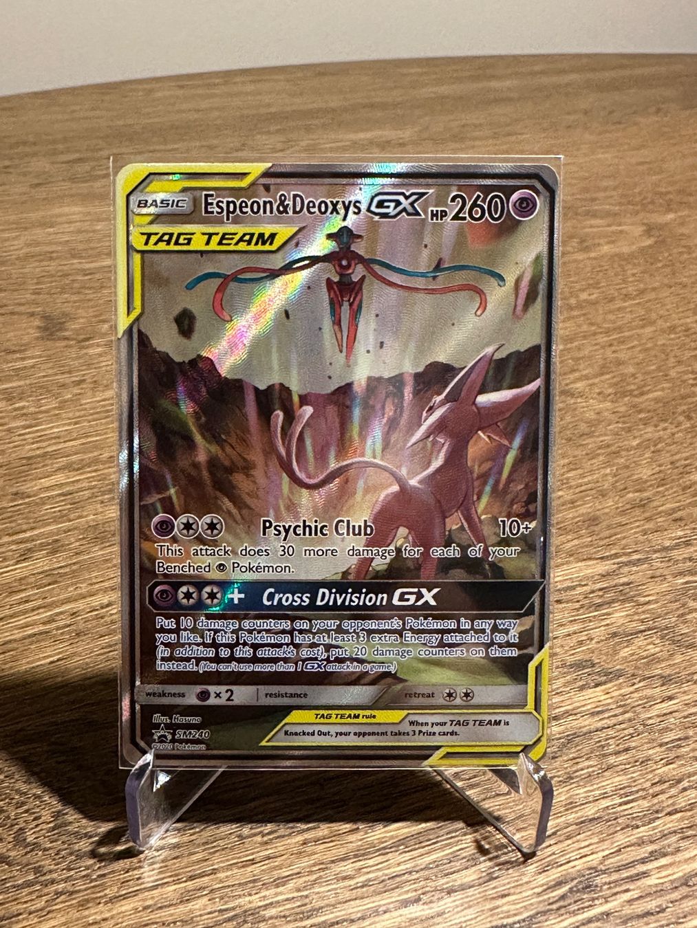 Pokémon Carte collezionabili: Espeon & Deoxys GX Tag Team SM240 – Usato da Forch venduto da PokeZurich