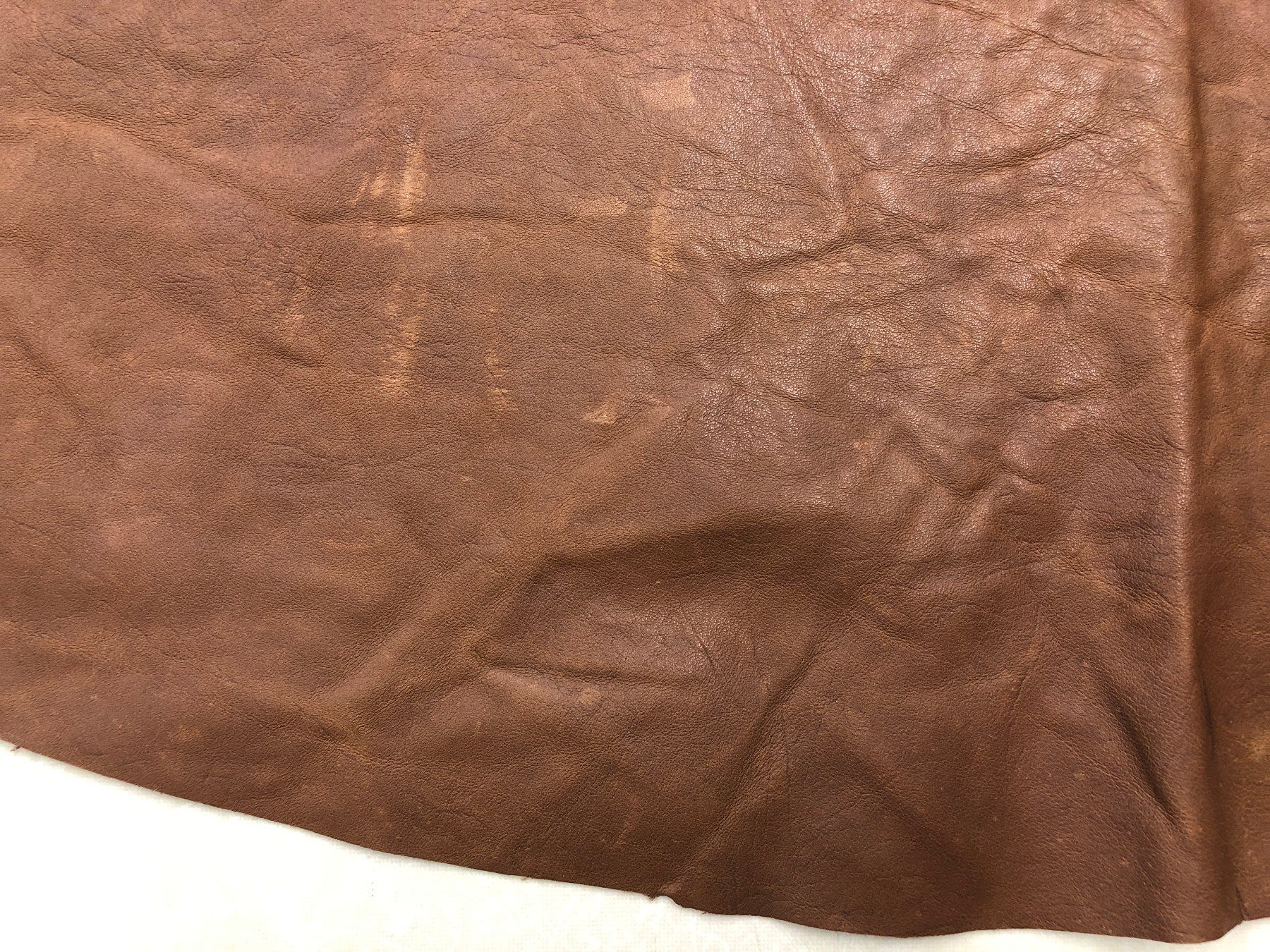 Stoffe: Rindsleder braun, Oval, 112x135 cm – Neu (gemäss Beschreibung) aus Balzers von Bastlerherz 3