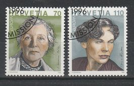 SUISSE 1996 - Timbres Europa. Oblitérés.