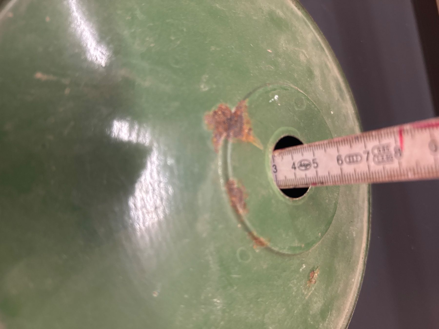 Lampenschirme: Lampe abat-jour vintage émaillé vert – Gebraucht aus Lajoux JU von Briard0 2