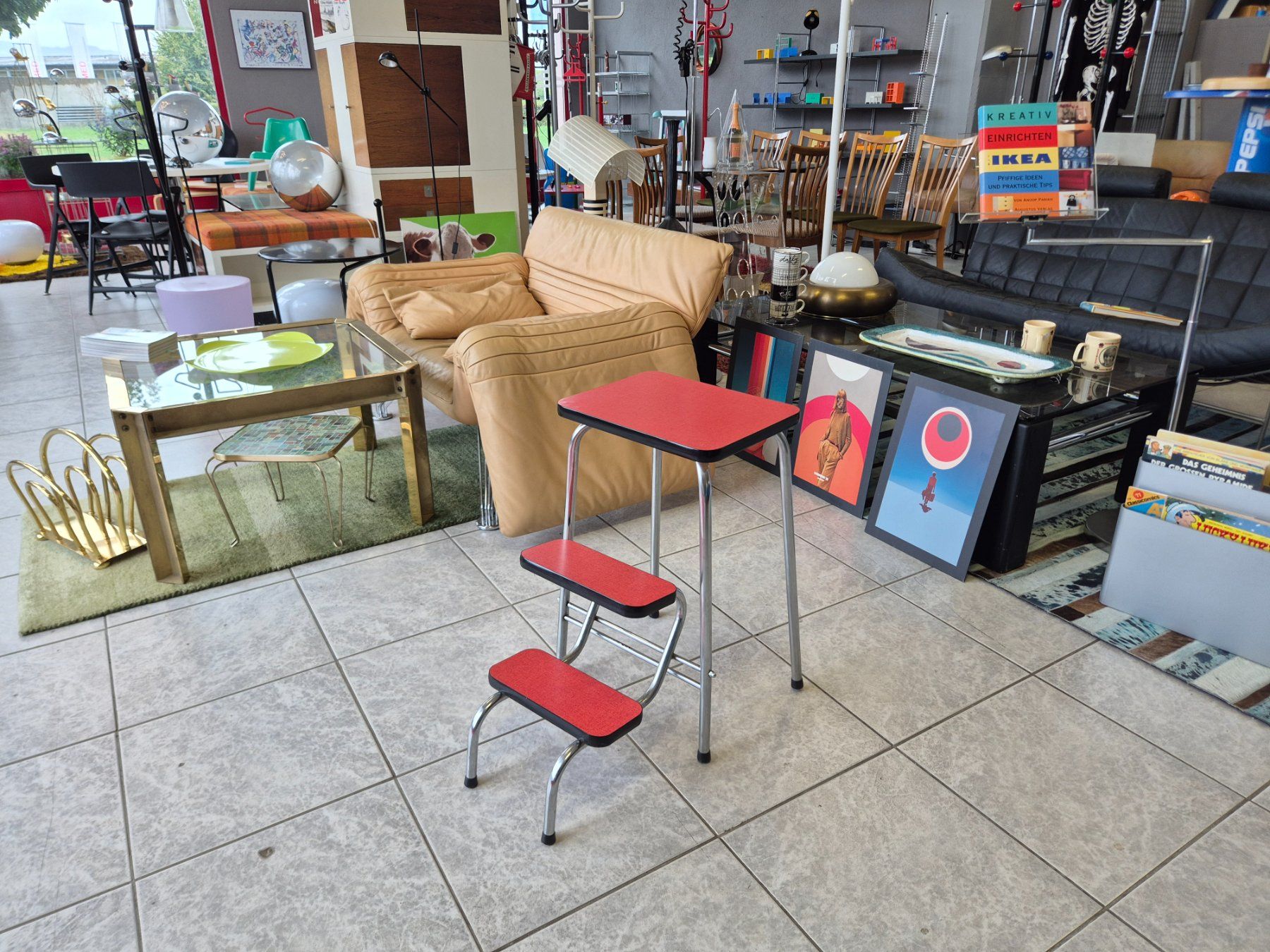 Hocker: Step-Stool Tritthocker 3-Tritt Hocker kelco rot – Gebraucht aus Nottwil von Wondewa-Shop 8