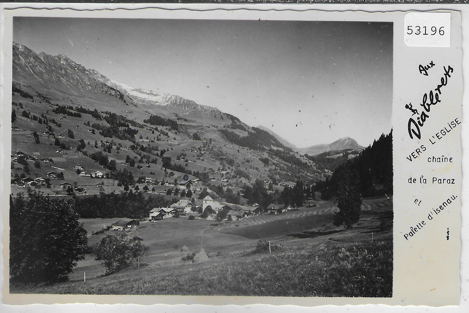 Ansichtskarten: Les Diablerets - Vers l'Eglise – Gebraucht aus Ettingen von Kartenplanet
