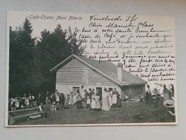 Alte PK / Cafe Chalet Mont Pelerin - Gelaufen 1901