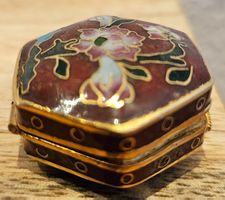 Cloisonne Emaille Schatulle Schmuckdose Pillendose Box Dösli