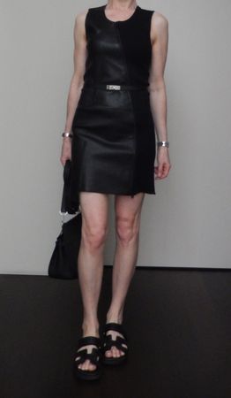 Orig. PACO RABANNE Stretchleder Kleid, Gr. 34-36