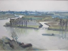 ULRICH WAGNER AQUARELL SIGNIERT GERAHMT