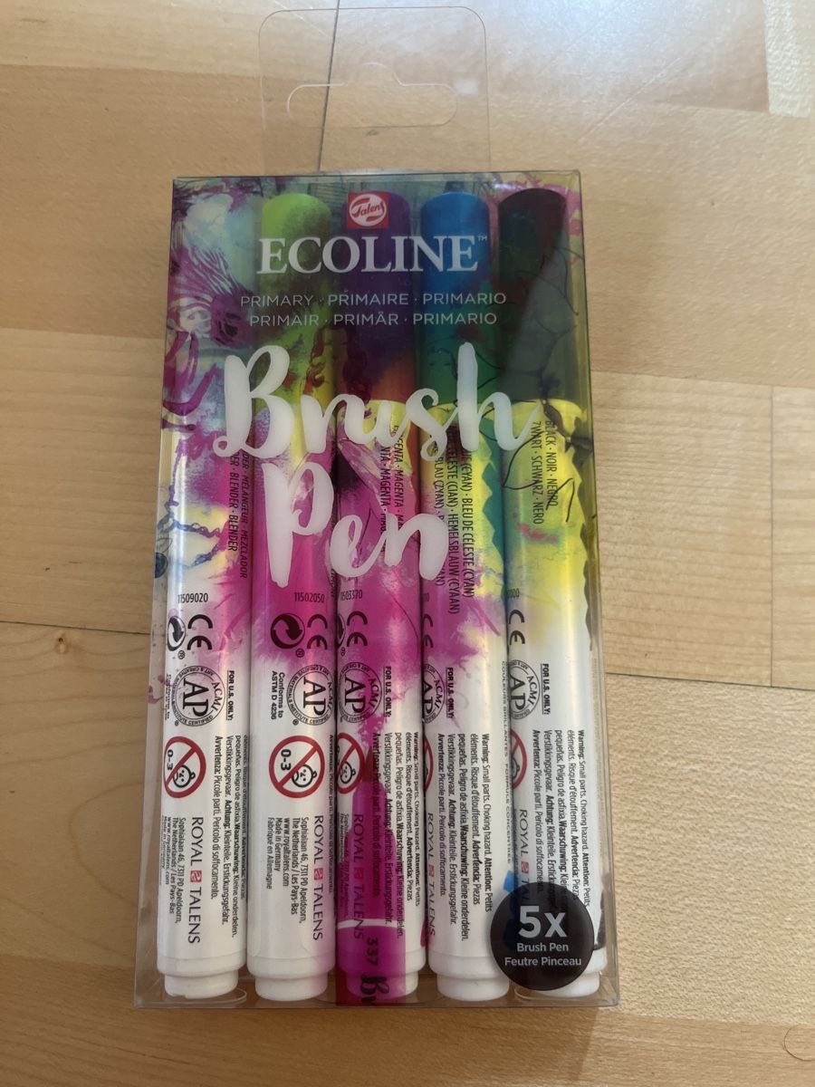 Stifte & Marker: Ecoline Brush Pens Set, 5 Stk., neuwertig – Neu und originalverpackt aus Mühlethurnen von ona_lyh6