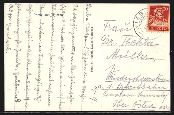 Cartoline postali: Wiesen, Strassenpartie mit Restaurant un – Usato da Berlin venduto da bartko-reher 1