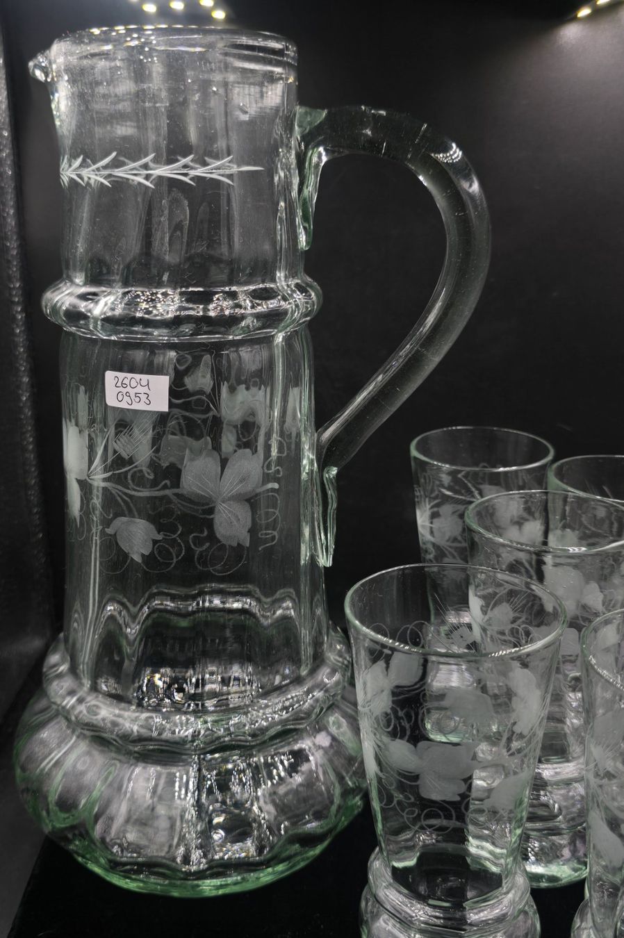 Caraffe: Antiker Wasser / Weinkrug mit 6 Gläser – Usato da Rorschacherberg venduto da snOOpydOg11 7