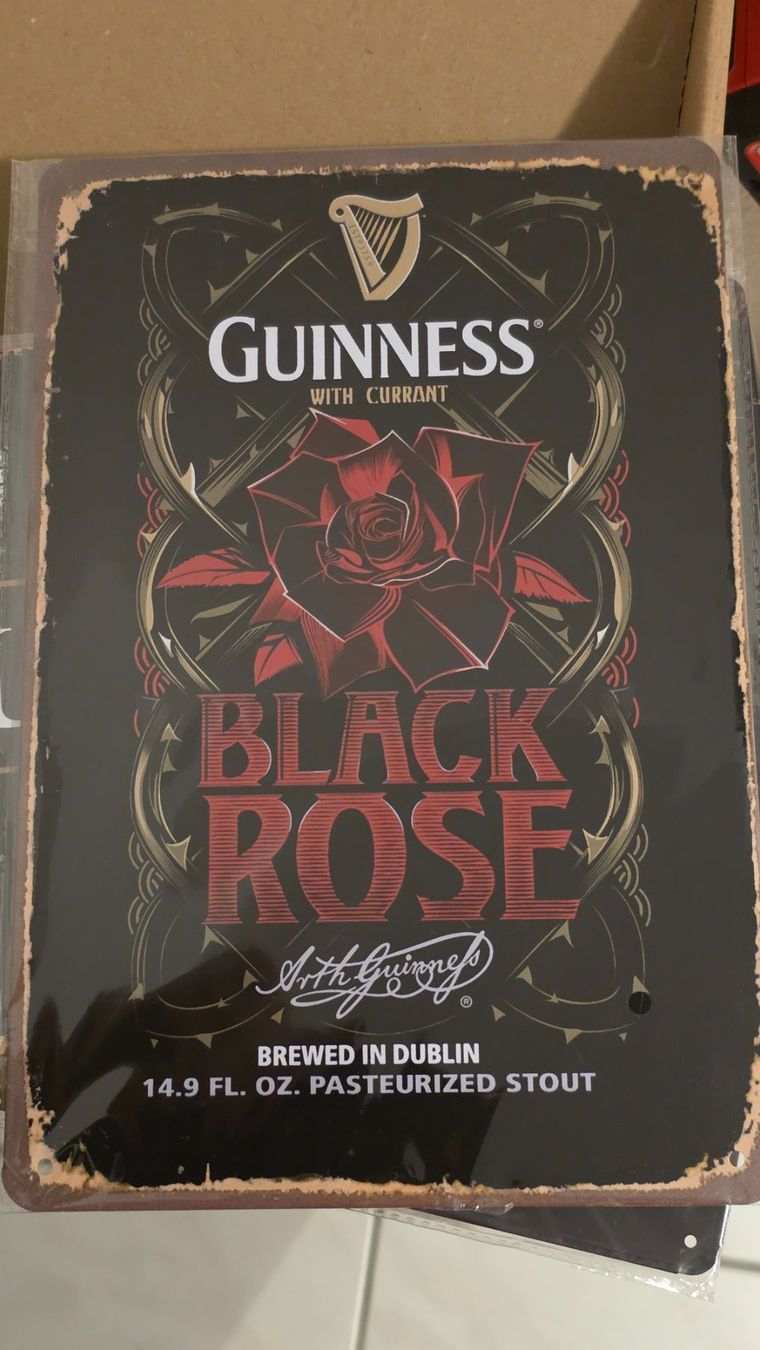 Insegne: Blechschild Guinness Black Rose – Nuovo e nell'imballaggio originale da Wangen SZ venduto da Charlie_Firpo