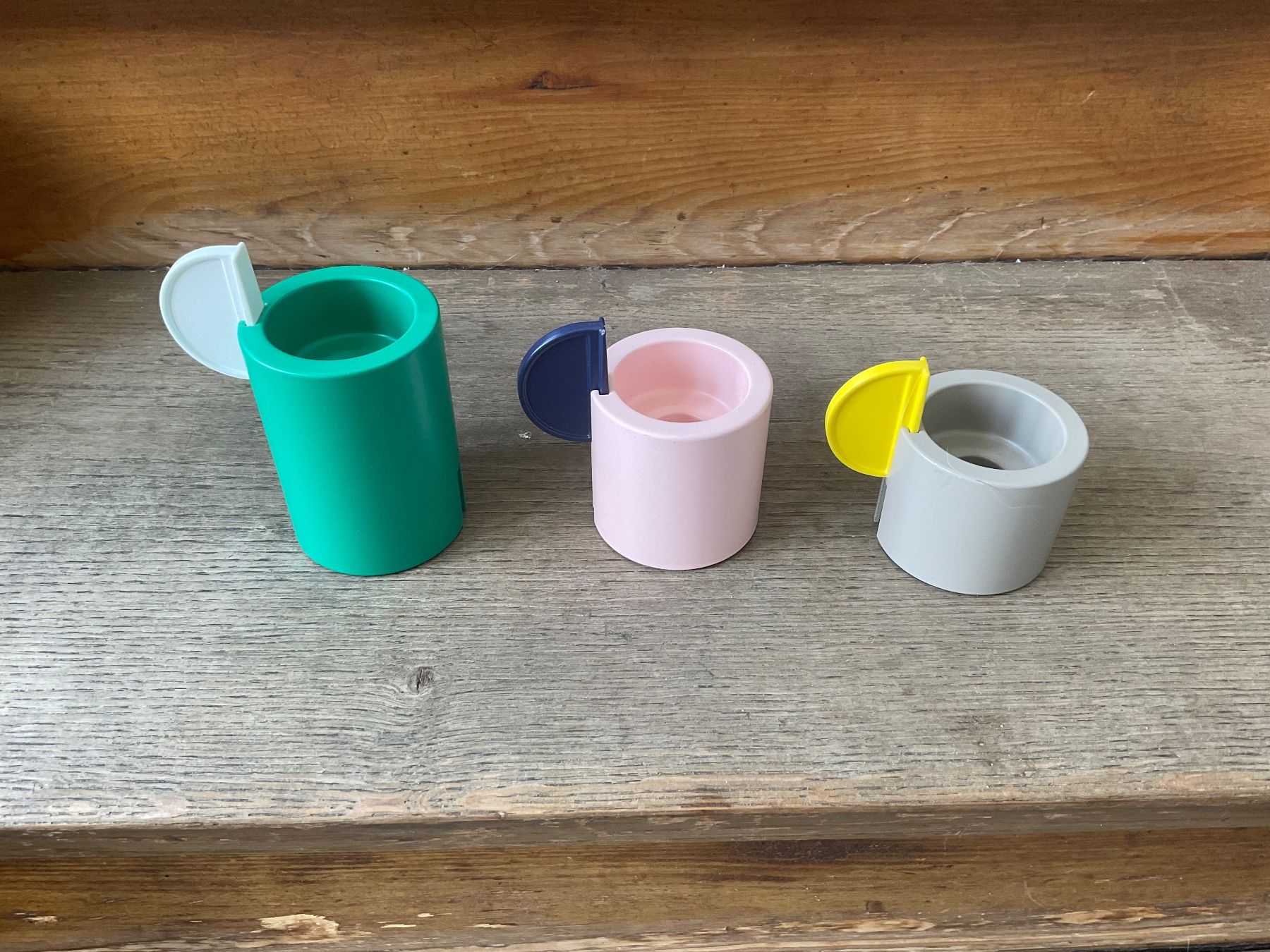 Ikea Portacandele: Stapelbare IKEA ÄDELHET Kerzenhalter VERSAND 10.- – Usato da Aarau venduto da Ikebana03 1
