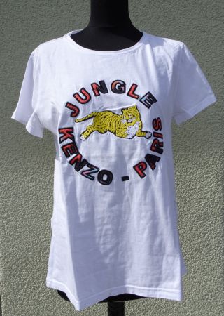 Kenzo x H&M T-Shirt weiss Tiger Jungle Gr. L