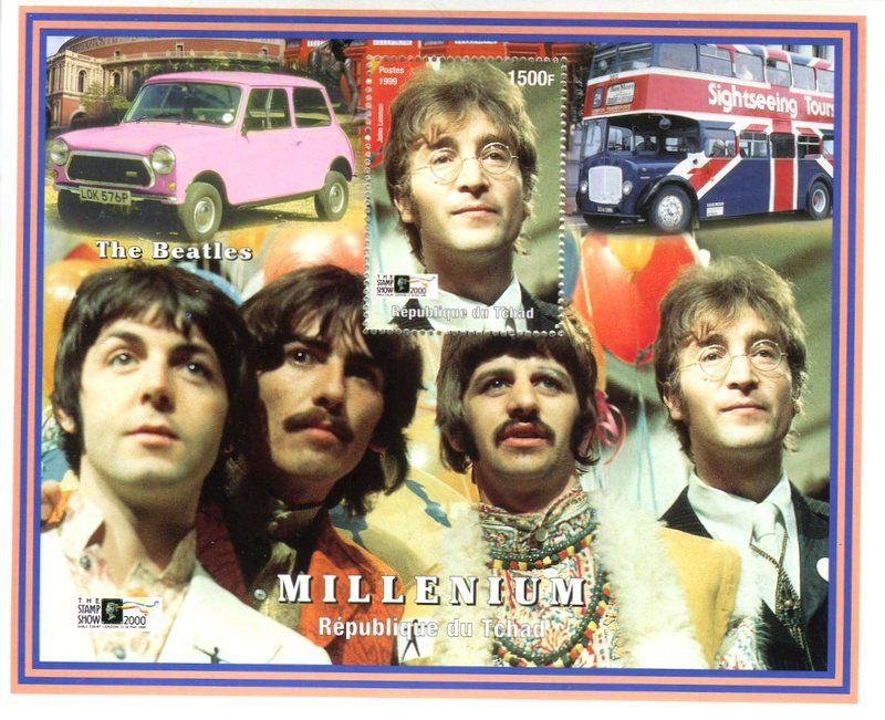 Alle Briefmarken: Block "The Beatles". Tschad. – Neu und originalverpackt aus Basel von Butsch5