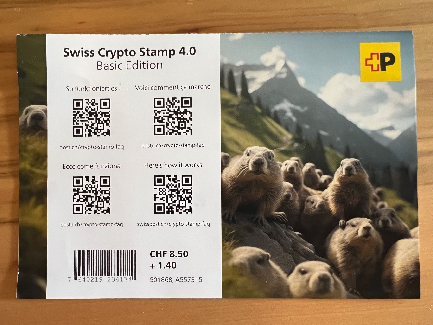 Tutti i francobolli: Swiss Crypto Stamps 4.0 Basic Edition Token ID 15 – Nuovo e nell'imballaggio originale da Uster venduto da Aladin79 1