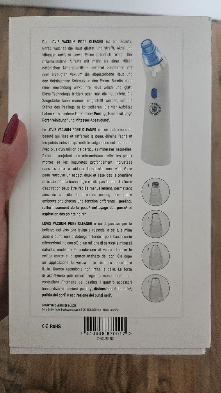 Cura del viso: LOVIS vacuum pore cleaner – Nuovo (secondo la descrizione) da Bern venduto da apo_772h 2