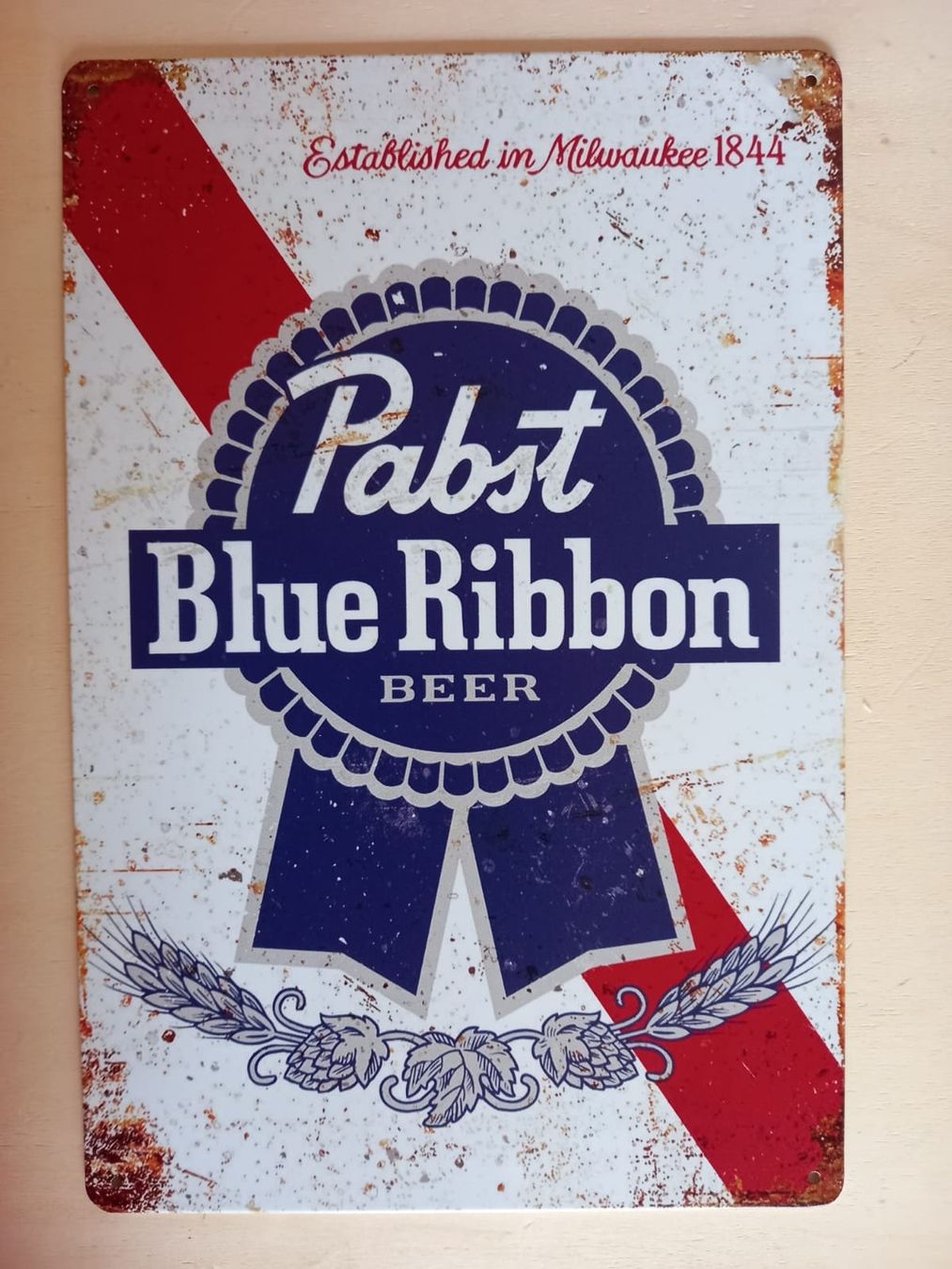 Insegne: Pabst Blue Ribbon Beer Blechschild – Nuovo (secondo la descrizione) da Alberswil venduto da mech350