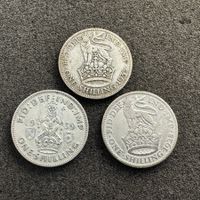 3 x 1 Shilling Silber England