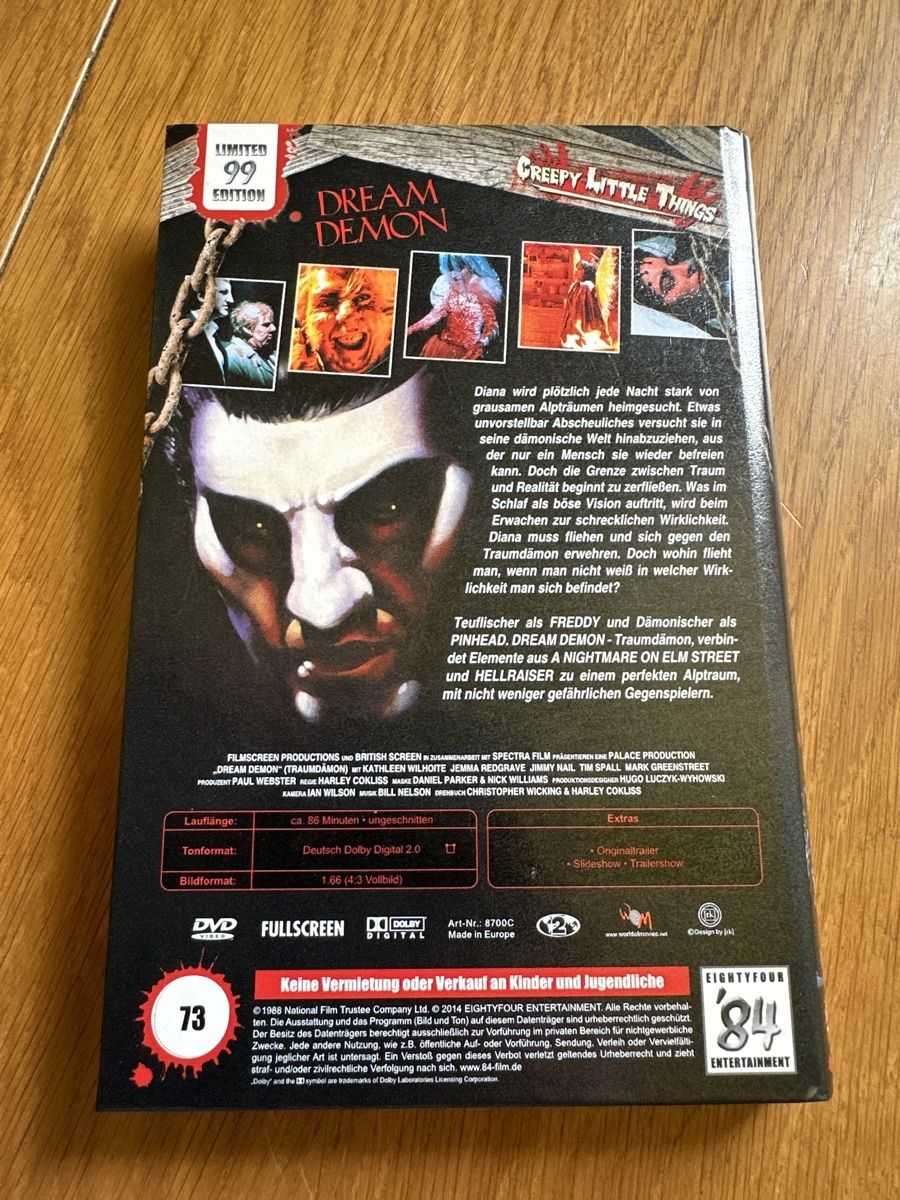 Alle DVDs: Dream Demon große Hartbox 84 Entertainment – Gebraucht aus Benken ZH von Audi-erich 1