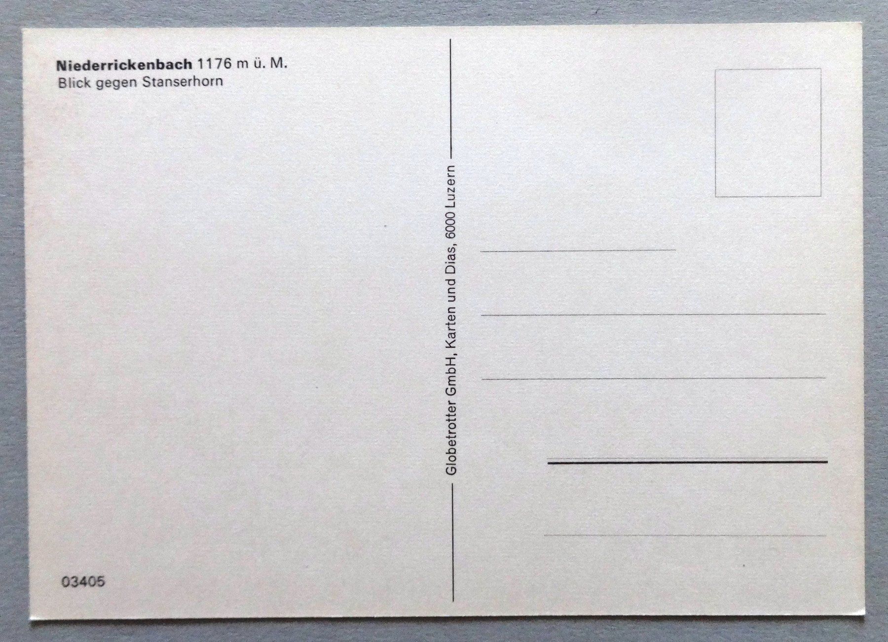 Cartoline postali: Niederrickenbach 1176 m ü.M. – Usato da Fétigny venduto da Billy2miny 1
