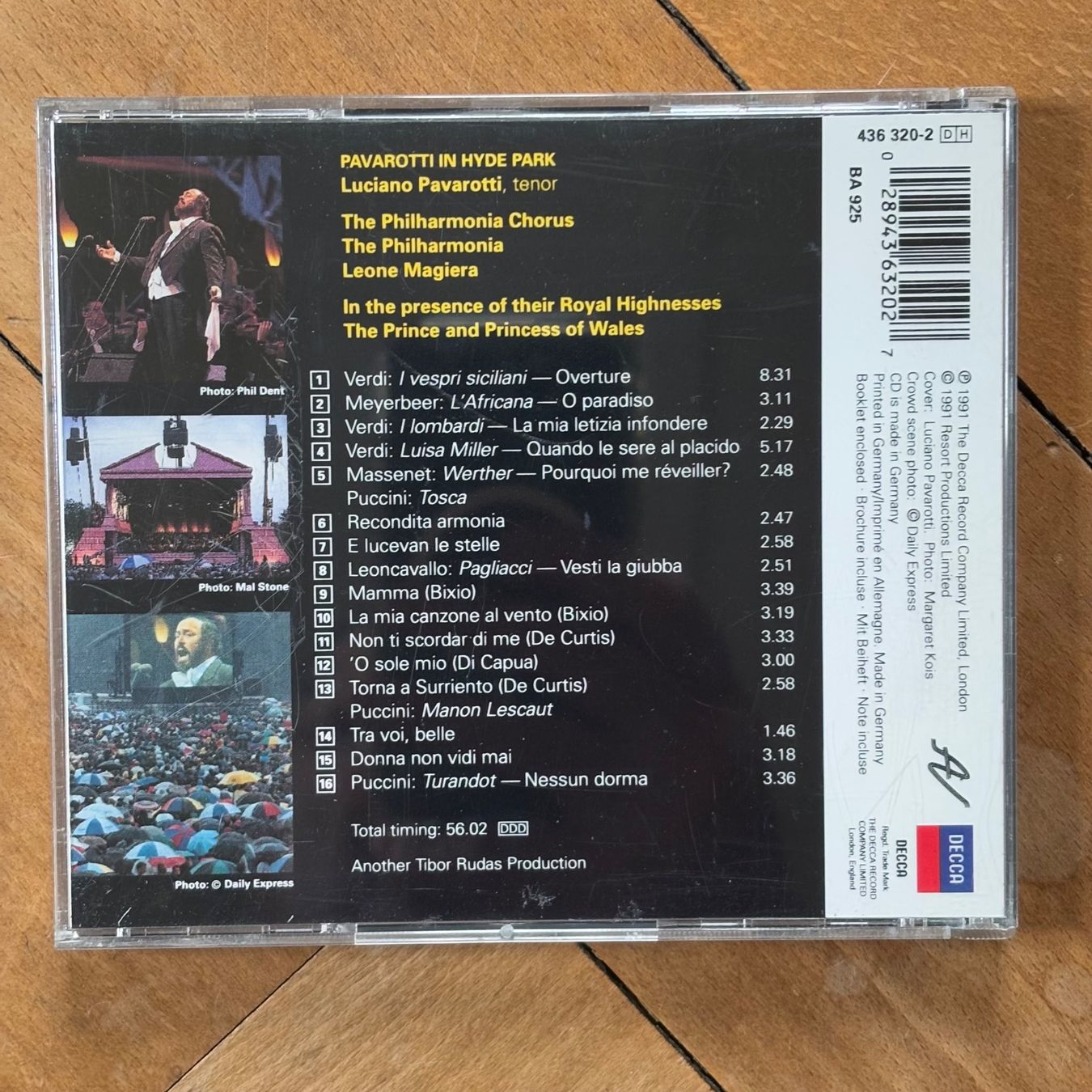 CD: Pavarotti im Hyde Park – Usato da Stans venduto da Abukadnezar 1