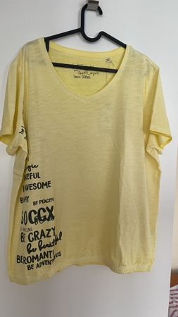 Damen T-Shirt hellgelb Grösse XXL / 44-46 mit Aufdruck