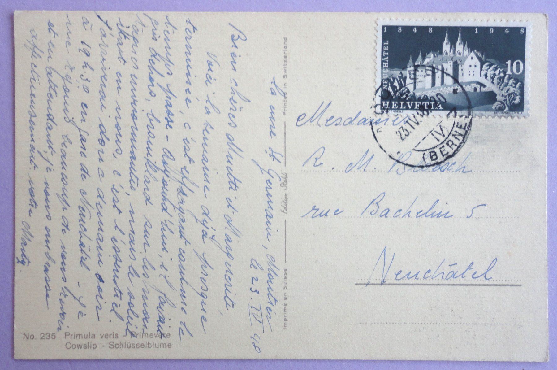 Cartes postales: Primevère – D'occasion à Fétigny par Billy2miny 1