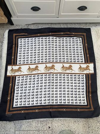 Rares Original Hermes Paris Seidentuch jg. ca 1975 gross