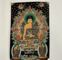 EINMALIGE TIBETISCHE-CHINESISCHE THANGKA-2.)90 x 60 CM-GROSS