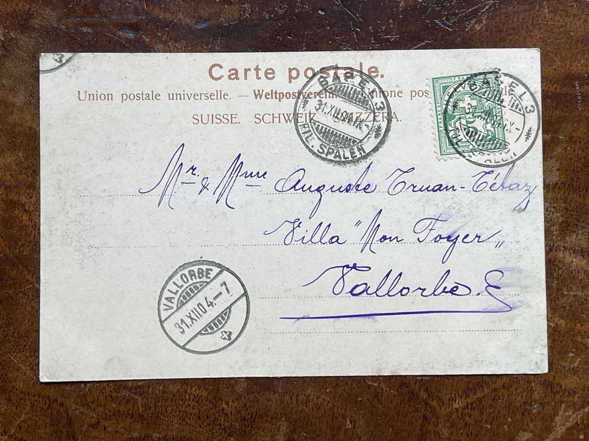 Cartoline postali: Alte Ansichtskarte Basel Rheinbrücke 1904 – Usato da Strengelbach venduto da Aschatan5 1