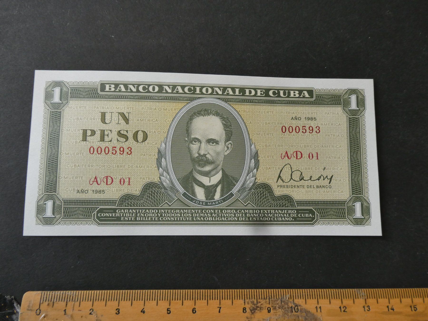 Banconote: Cuba 1985, 1 Peso, unzirkuliert – Nuovo (secondo la descrizione) da Hinterforst venduto da Rohusri