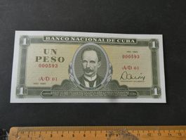 Cuba 1985, 1 Peso, unzirkuliert