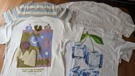 5 helle T-Shirts in versch. Grössen