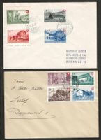 Pro Patria Serie 1948 + 1949 auf Brief