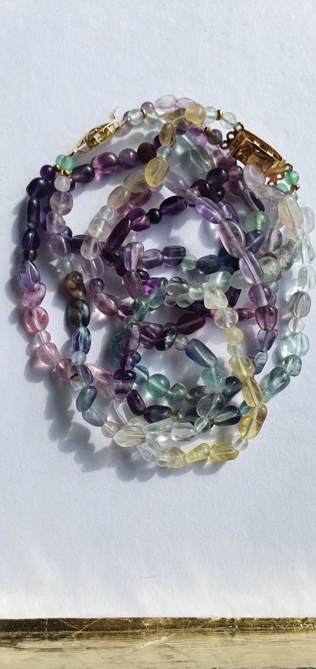 Ketten: Regenboden Fluorit. Kette und Armband – Neu (gemäss Beschreibung) aus Benglen von Meercat3 4