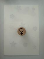 Rubber stamp female symbol small new