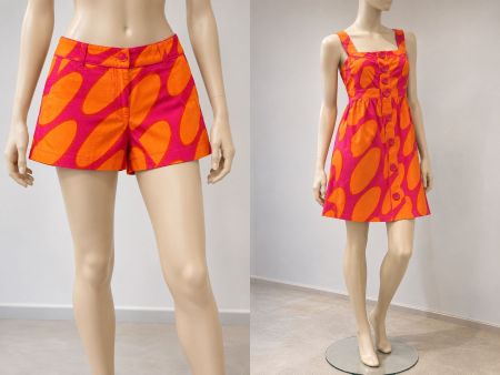 Gr 34 / 36 Marimekko H&M Kleid & Shorts Orange Pink