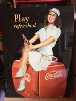 Coca Cola Holzwerbetafel Hand gemalt