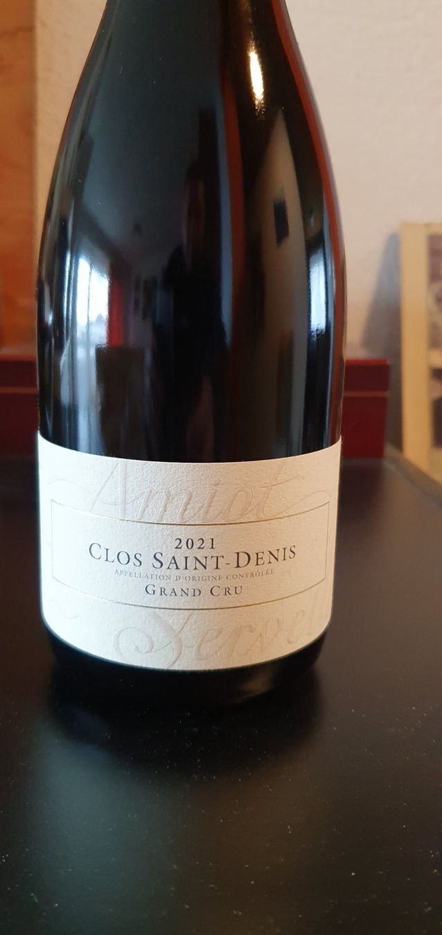 Vino: AMIOT-SERVELLE - CLOS SAINT-DENIS 2021 – Nuovo e nell'imballaggio originale da Lenzburg venduto da Reto013