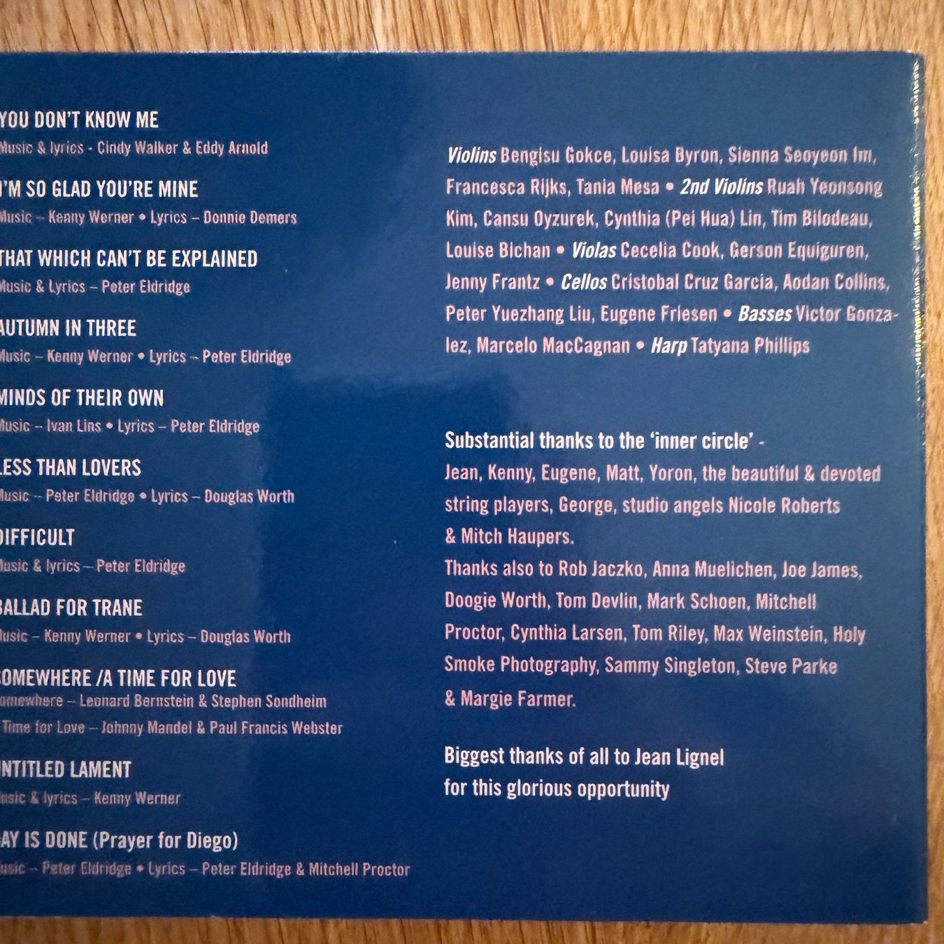 CD: Peter Eldridge & Kenny Werner – Somewhere (CD) 2019 – Usato da Zug venduto da Mirare9 4