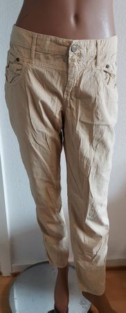 Neue sommerliche Chino Hose beige Gr.42 leichte Damenhose