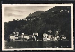 Cassarate, Blick vom Lago di Lugano auf 
