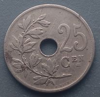 BELGIEN - 25 CENTIMES 1921- SIEHE FOTOS - IM MUENZKARTON