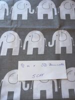 Baumwolle Baumwollstoff Grau Elefant popeline 50 cm