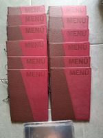 VEGA Menukarten Lederoptik Weinrot Braun 12 Stk. + Hüllen 