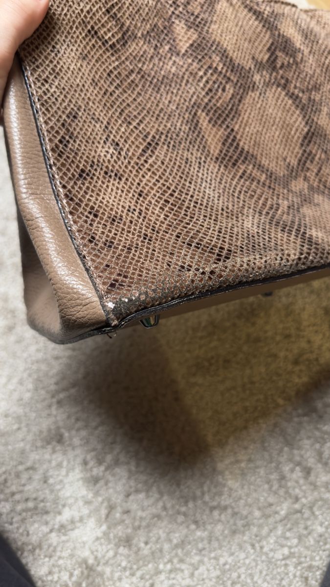 Taschen für Damen: Sac à main cuir véritable – Ledertasche effet python – Gebraucht aus Vuippens von Anna_as 3