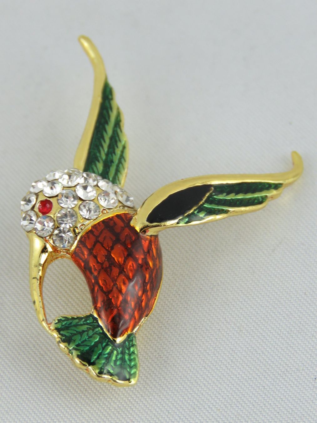 Spille & Fermagli: Brosche - KOLIBRI - Emailliert - Gebraucht - 5x3,5cm – Usato da Grenchen venduto da Yamahwildstar16 1